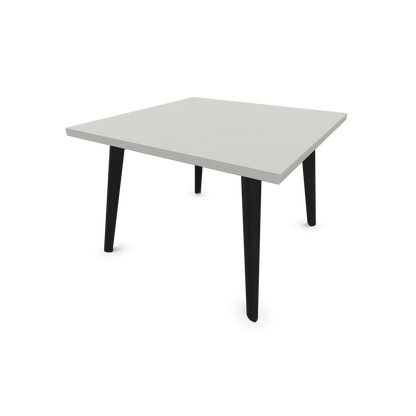Narbutas Nova Wood Couchtisch Quadratisch - Füsse Esche Schwarz - Tischplatte Perlgrau - 6020061
