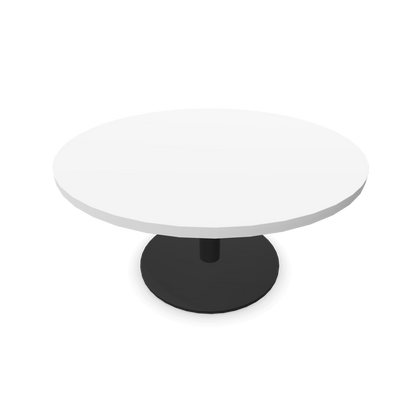 Forum Kaffetisch mit Gestell Schwarz und Tischplatte in Weiss - 6020085