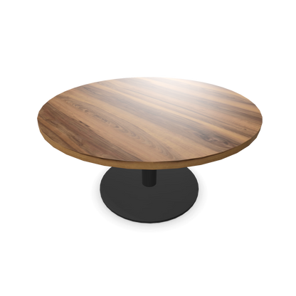Forum Kaffetisch mit Gestell Schwarz und Tischplatte in Walnuss Furnier - 6020088