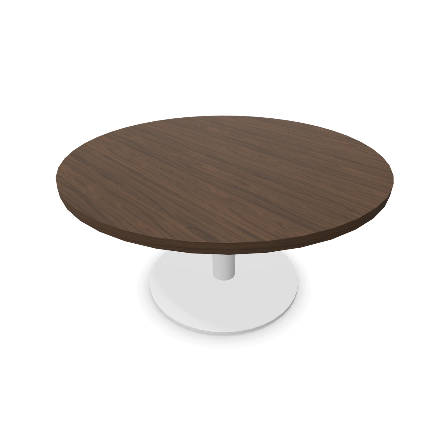 Forum Kaffetisch mit Gestell Weiss und Tischplatte in Walnussdekor dunkel mit Struktur - 6020094