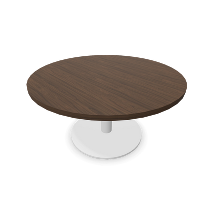 Forum Kaffetisch mit Gestell Weiss und Tischplatte in Walnussdekor dunkel mit Struktur - 6020094