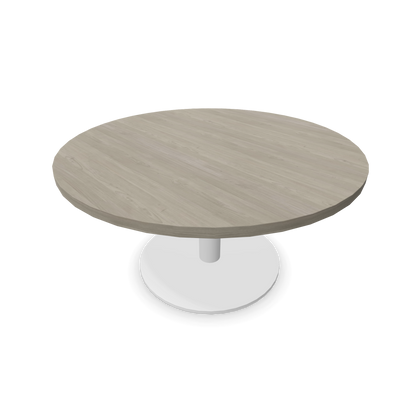 Forum Kaffetisch mit Gestell Weiss und Tischplatte in Holzdekor grau mit Struktur - 6020095