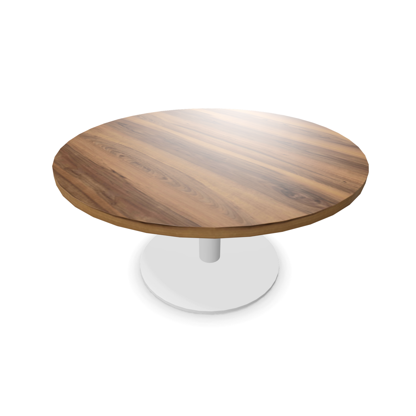 Forum Kaffetisch mit Gestell Weiss und Tischplatte in Walnuss Furnier - 6020100