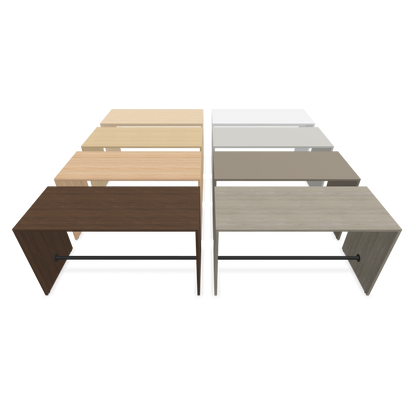 Narbutas Light Hochtisch 1600x700mm - 900mm hoch - Sockelstange Silbergrau - 8 Farben - 6020158