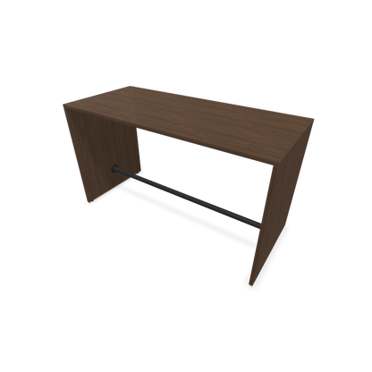 Narbutas Light Hochtisch 1600x700mm - 900mm hoch - Sockelstange Schwarz - Ausführung Nussbaumdekor dunkel - 6020161