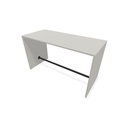 Narbutas Light Hochtisch 1600x700mm - 900mm hoch - Sockelstange Schwarz - Ausführung Perlgrau - 6020165
