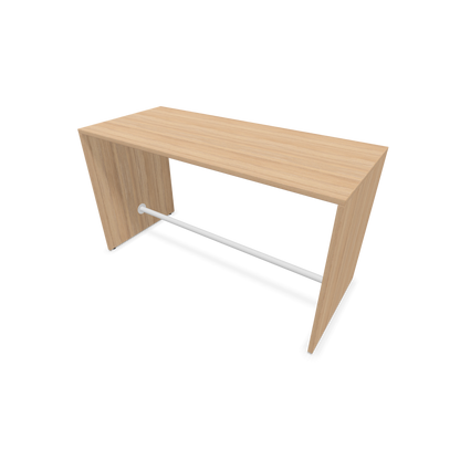 Narbutas Light Hochtisch 1600x700mm - 900mm hoch - Sockelstange Weiss - Ausführung Bernsteineichendekor - 6020167