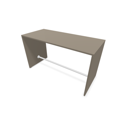 Narbutas Light Hochtisch 1600x700mm - 900mm hoch - Sockelstange Weiss - Ausführung Cubanitgrau - 6020172