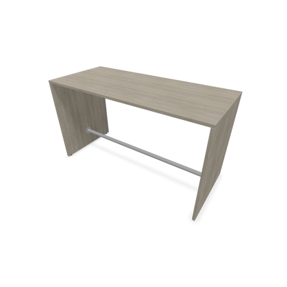Narbutas Light Hochtisch 1600x700mm - 900mm hoch - Sockelstange Silbergrau - Ausführung Holzdekor grau - 6020178