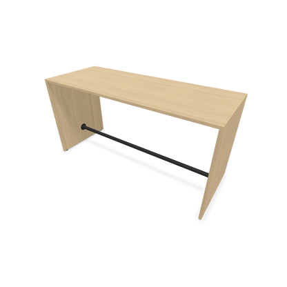 Narbutas Light Hochtisch 1800x700mm - 900mm hoch - Sockelstange Schwarz - Ausführung Eichendekor - 6020182
