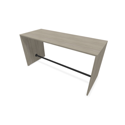 Narbutas Light Hochtisch 1800x700mm - 900mm hoch - Sockelstange Schwarz - Ausführung Holzdekor grau - 6020186