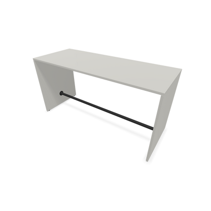Narbutas Light Hochtisch 1800x700mm - 900mm hoch - Sockelstange Schwarz - Ausführung Perlgrau - 6020189