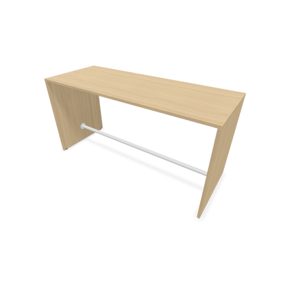Narbutas Light Hochtisch 1800x700mm - 900mm hoch - Sockelstange Weiss - Ausführung Eichendekor - 6020190