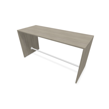 Narbutas Light Hochtisch 1800x700mm - 900mm hoch - Sockelstange Weiss - Ausführung Holzdekor grau - 6020194