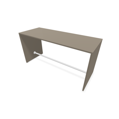 Narbutas Light Hochtisch 1800x700mm - 900mm hoch - Sockelstange Weiss - Ausführung Cubanitgrau - 6020196