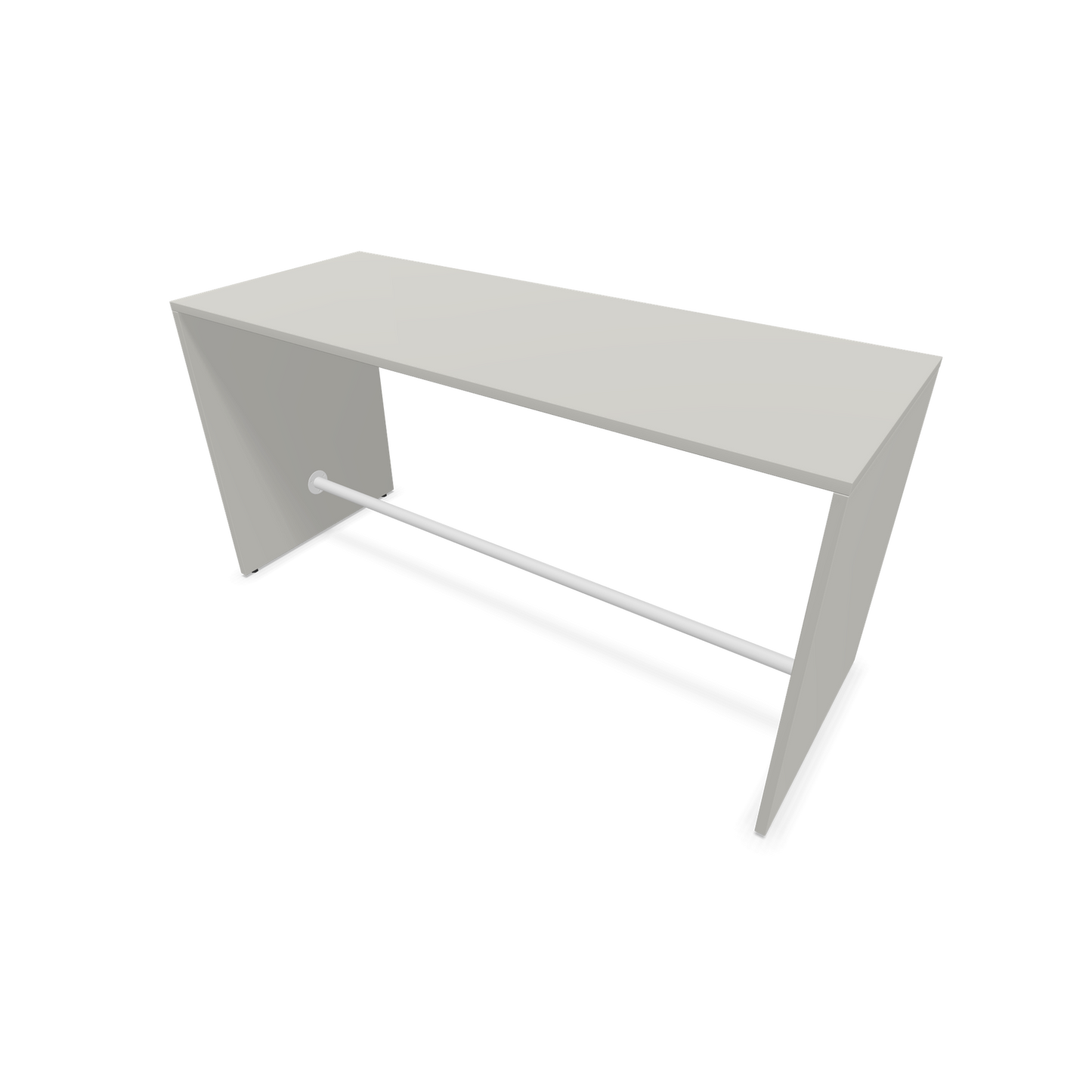 Narbutas Light Hochtisch 1800x700mm - 900mm hoch - Sockelstange Weiss - Ausführung Perlgrau - 6020197