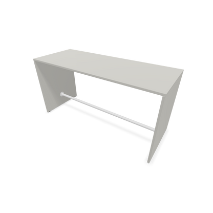 Narbutas Light Hochtisch 1800x700mm - 900mm hoch - Sockelstange Weiss - Ausführung Perlgrau - 6020197