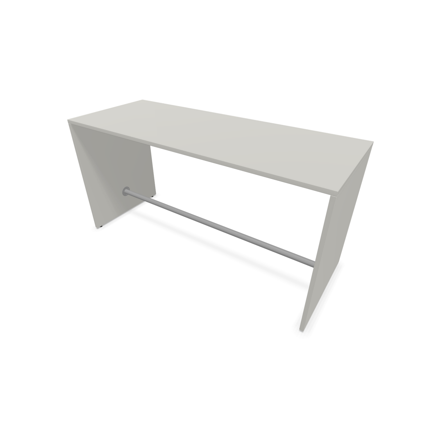 Narbutas Light Hochtisch 1800x700mm - 900mm hoch - Sockelstange Silbergrau - Ausführung Perlgrau - 6020205