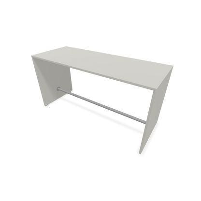 Narbutas Light Hochtisch 1800x700mm - 900mm hoch - Sockelstange Silbergrau - Ausführung Perlgrau - 6020205