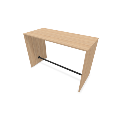 Narbutas Light Hochtisch 1600x700mm - 1050mm hoch - Sockelstange Schwarz - Ausführung Bernsteineichendekor - 6020207