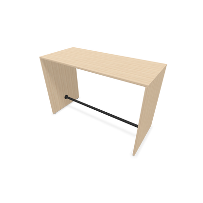Narbutas Light Hochtisch 1600x700mm - 1050mm hoch - Sockelstange Schwarz - Ausführung Eschendekor sandbeige - 6020208