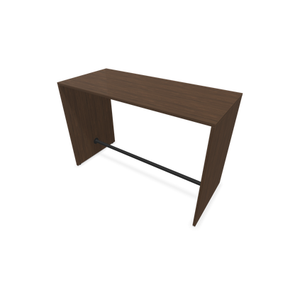 Narbutas Light Hochtisch 1600x700mm - 1050mm hoch - Sockelstange Schwarz - Ausführung Nussbaumdekor dunkel - 6020209