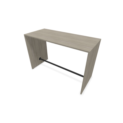 Narbutas Light Hochtisch 1600x700mm - 1050mm hoch - Sockelstange Schwarz - Ausführung Holzdekor grau - 6020210