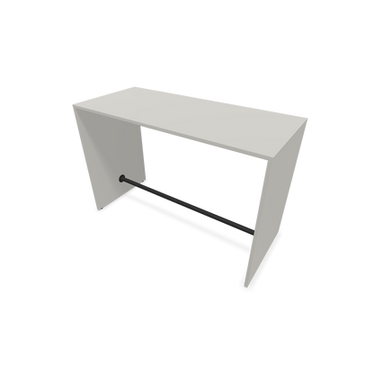 Narbutas Light Hochtisch 1600x700mm - 1050mm hoch - Sockelstange Schwarz - Ausführung Perlgrau - 6020213