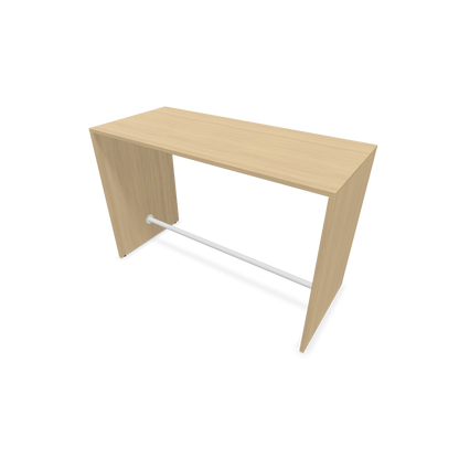 Narbutas Light Hochtisch 1600x700mm - 1050mm hoch - Sockelstange Weiss - Ausführung Eichendekor - 6020214
