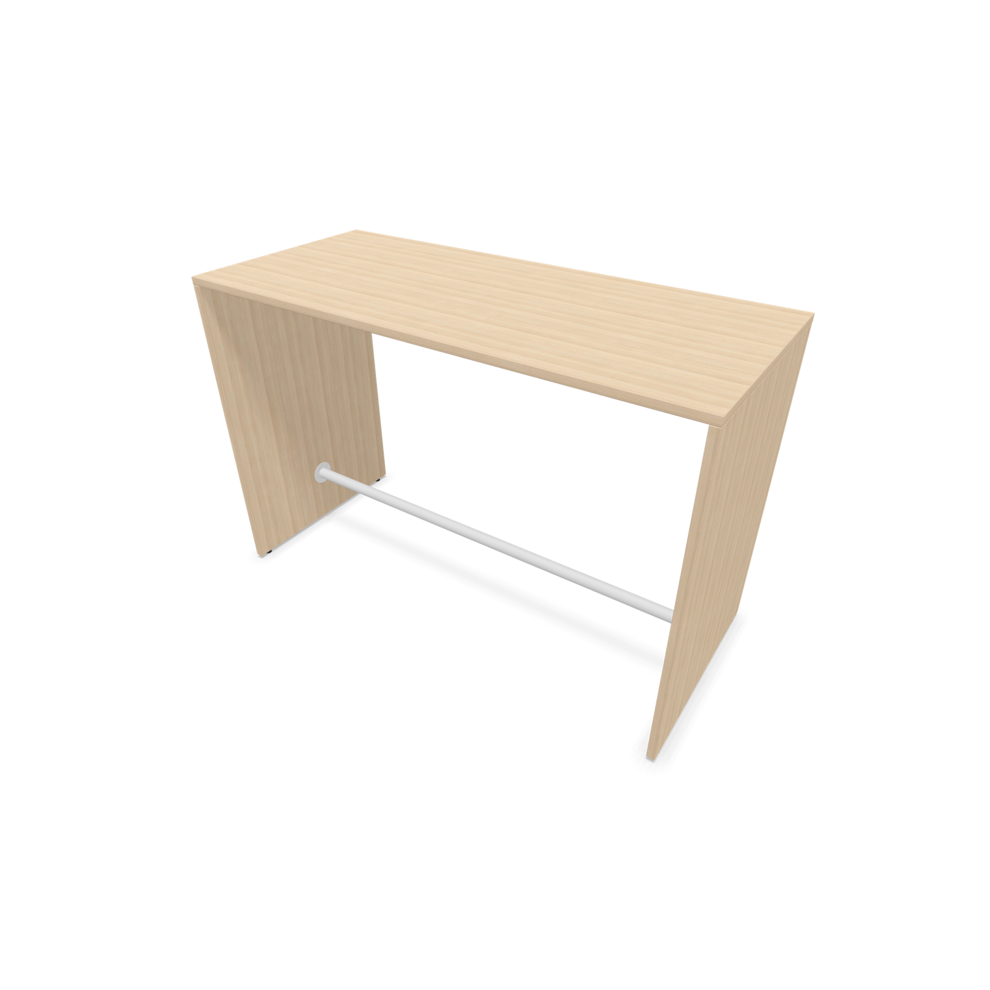 Narbutas Light Hochtisch 1600x700mm - 1050mm hoch - Sockelstange Weiss - Ausführung Eschendekor sandbeige - 6020216