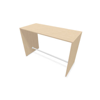 Narbutas Light Hochtisch 1600x700mm - 1050mm hoch - Sockelstange Weiss - Ausführung Eschendekor sandbeige - 6020216