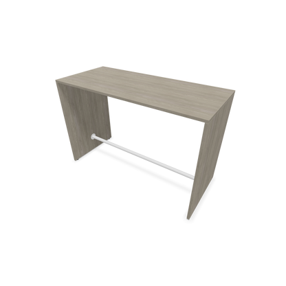 Narbutas Light Hochtisch 1600x700mm - 1050mm hoch - Sockelstange Weiss - Ausführung Holzdekor grau - 6020218