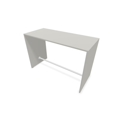 Narbutas Light Hochtisch 1600x700mm - 1050mm hoch - Sockelstange Weiss - Ausführung Perlgrau - 6020221