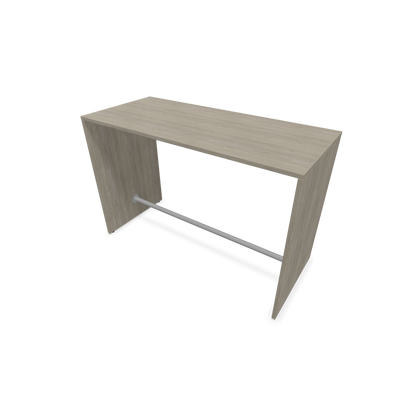 Narbutas Light Hochtisch 1600x700mm - 1050mm hoch - Sockelstange Silbergrau - Ausführung Holzdekor grau - 6020226