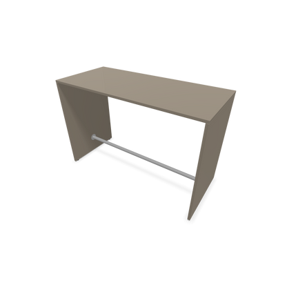 Narbutas Light Hochtisch 1600x700mm - 1050mm hoch - Sockelstange Silbergrau - Ausführung Cubanitgrau - 6020228