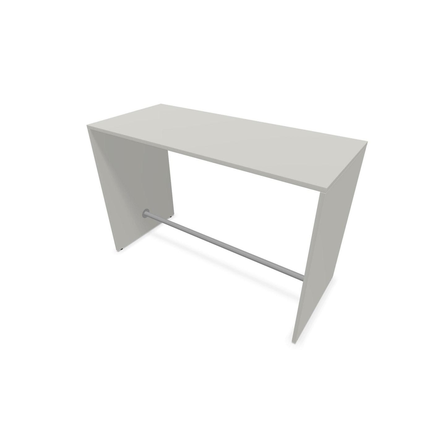 Narbutas Light Hochtisch 1600x700mm - 1050mm hoch - Sockelstange Silbergrau - Ausführung Perlgrau - 6020229