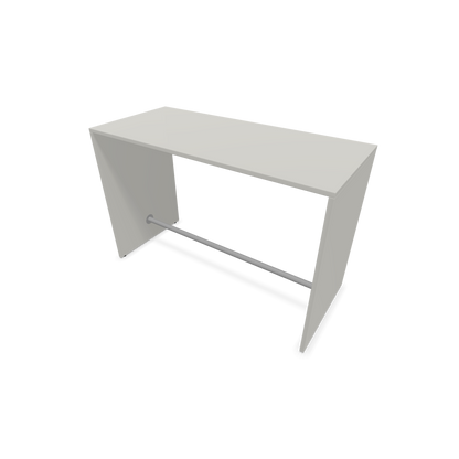 Narbutas Light Hochtisch 1600x700mm - 1050mm hoch - Sockelstange Silbergrau - Ausführung Perlgrau - 6020229