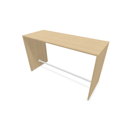 Narbutas Light Hochtisch 1800x700mm - 1050mm hoch - Sockelstange Weiss - Ausführung Eichendekor - 6020238