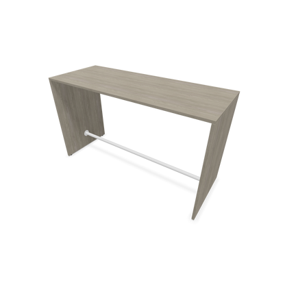Narbutas Light Hochtisch 1800x700mm - 1050mm hoch - Sockelstange Weiss - Ausführung Holzdekor grau - 6020242