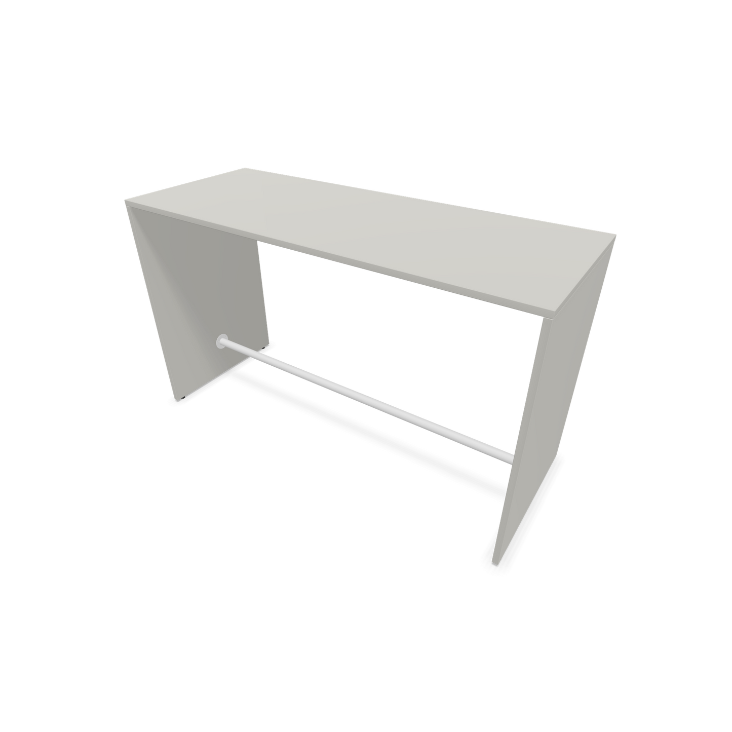 Narbutas Light Hochtisch 1800x700mm - 1050mm hoch - Sockelstange Weiss - Ausführung Perlgrau - 6020245