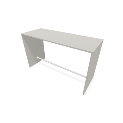 Narbutas Light Hochtisch 1800x700mm - 1050mm hoch - Sockelstange Weiss - Ausführung Perlgrau - 6020245