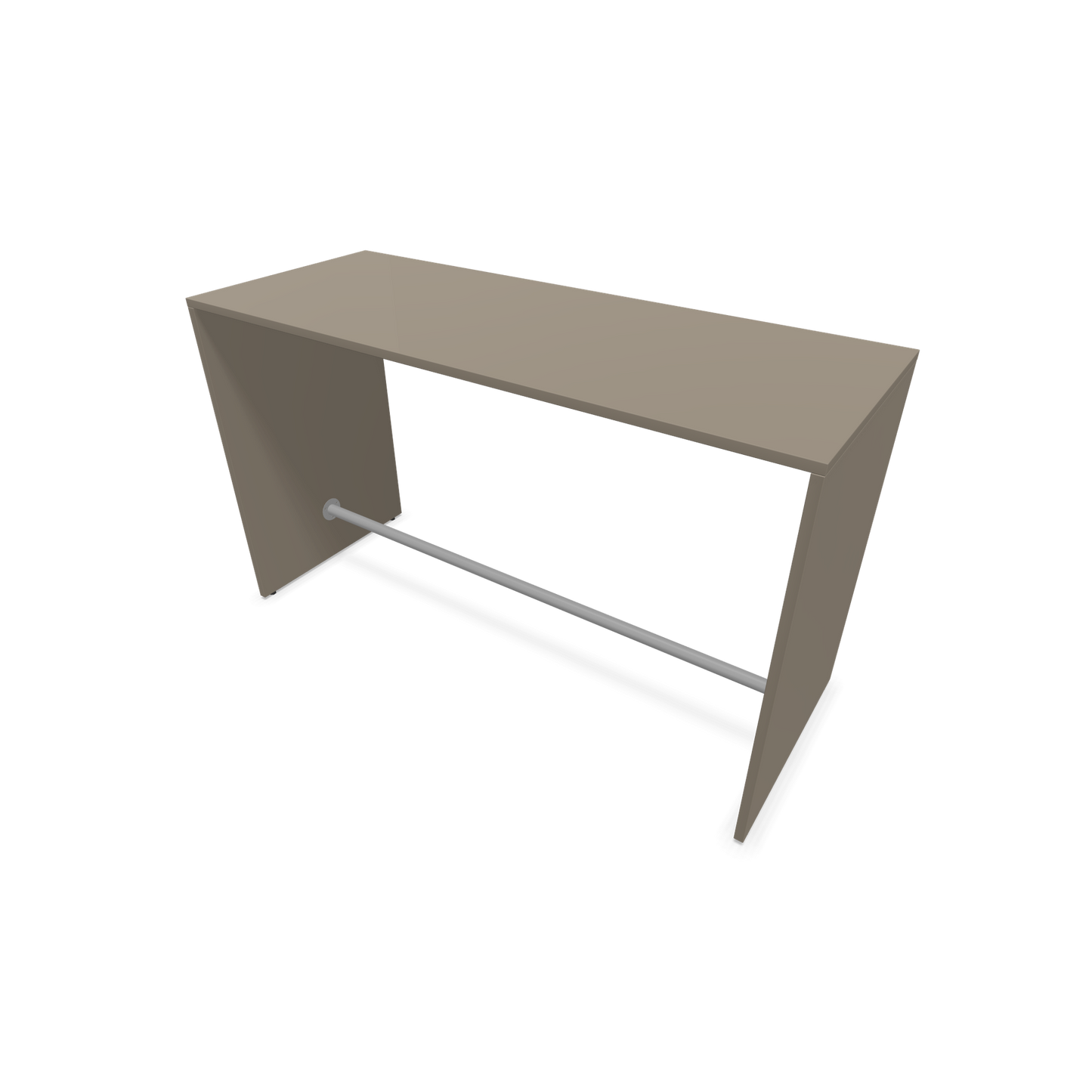 Narbutas Light Hochtisch 1800x700mm - 1050mm hoch - Sockelstange Silbergau - Ausführung Cubanitgrau - 6020252