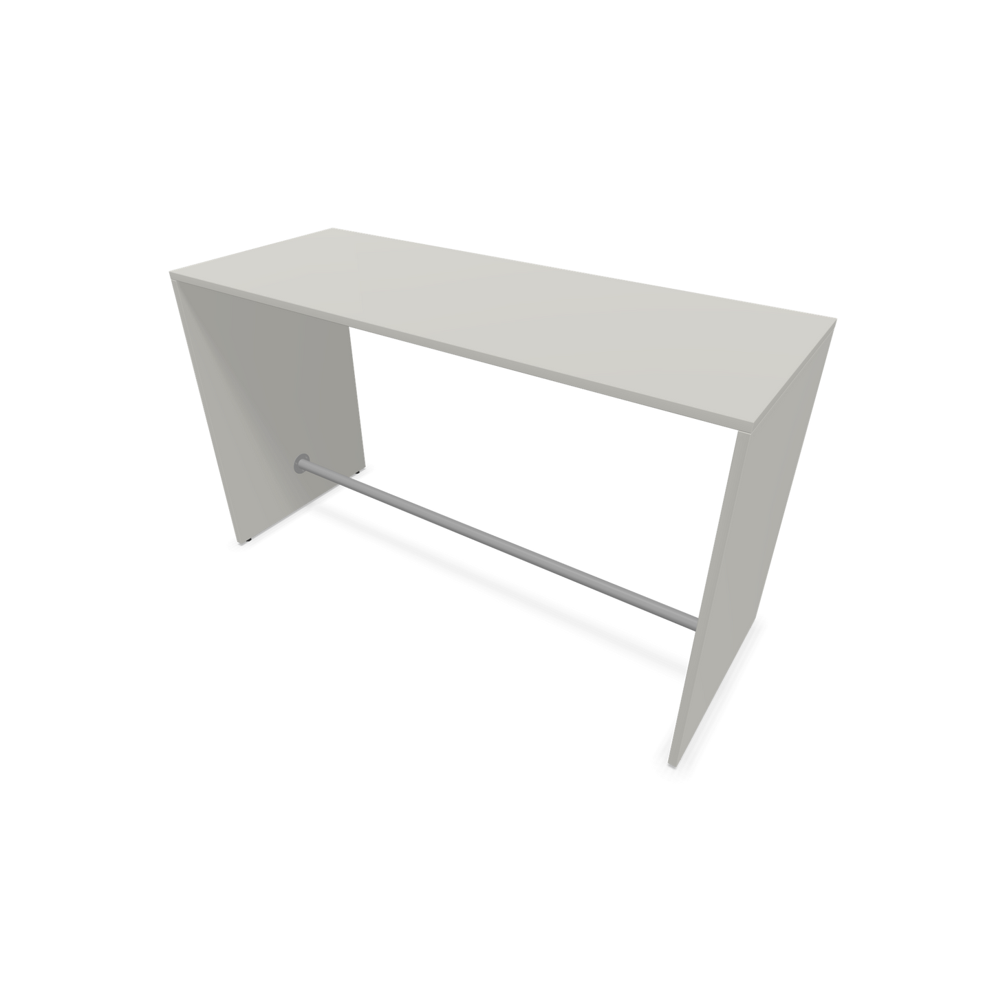 Narbutas Light Hochtisch 1800x700mm - 1050mm hoch - Sockelstange Silbergau - Ausführung Perlgrau - 6020253