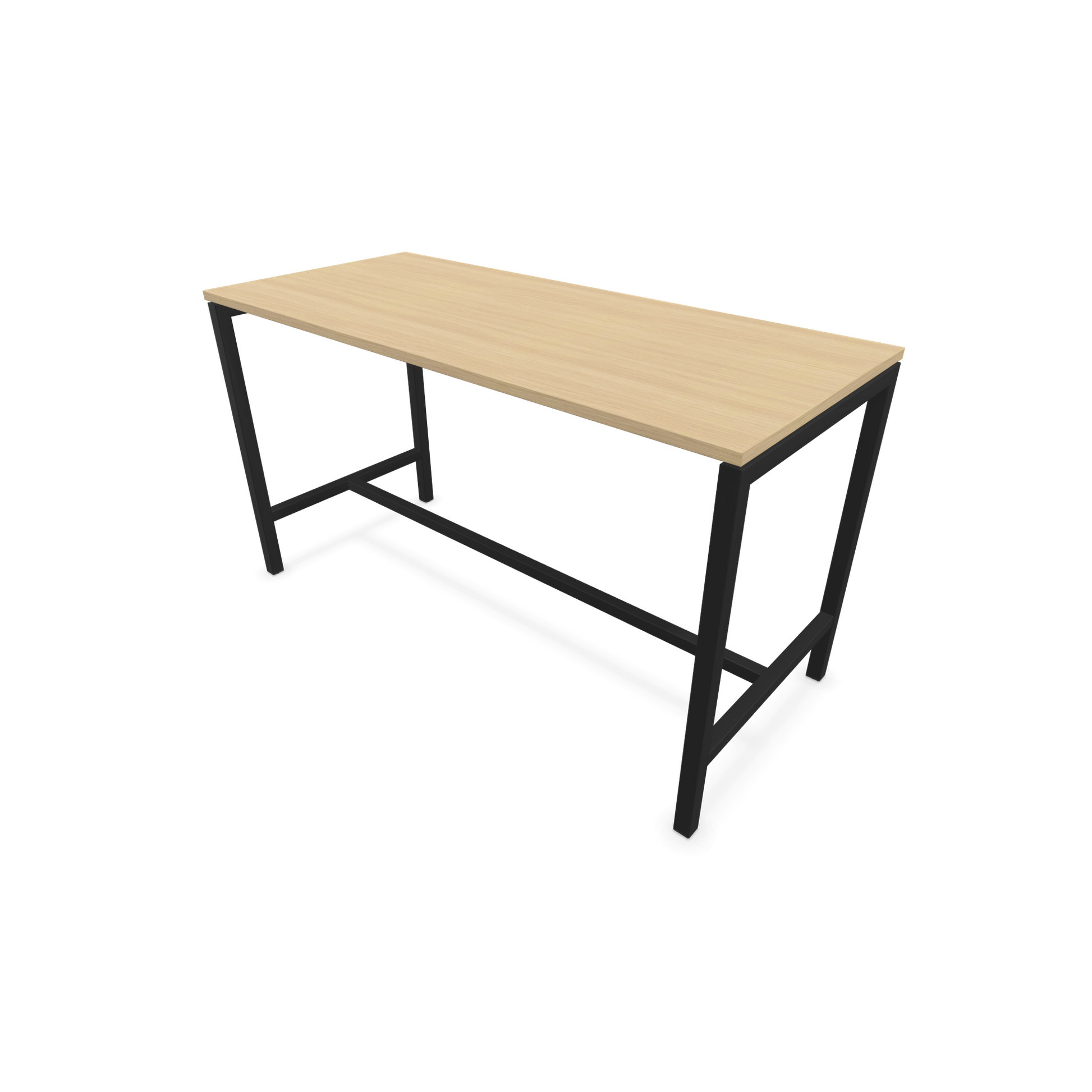 Narbutas Nova Hochtisch 900mm hoch - 1600x700mm - Gestell Schwarz - Tischplatte Eichendekor - 6020254
