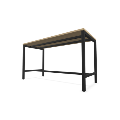 Narbutas Nova Hochtisch 900mm hoch - 1600x700mm - Gestell Schwarz - Tischplatte Eichendekor Ansicht von unten - 6020254