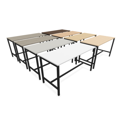 Narbutas Nova Hochtisch 900mm hoch - 1600x700mm - Gestell Schwarz - 9 Tischplattenfarben
