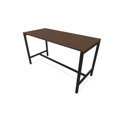 Narbutas Nova Hochtisch 900mm hoch - 1600x700mm - Gestell Schwarz - Tischplatte Nussbaumdekor dunkel - 6020257