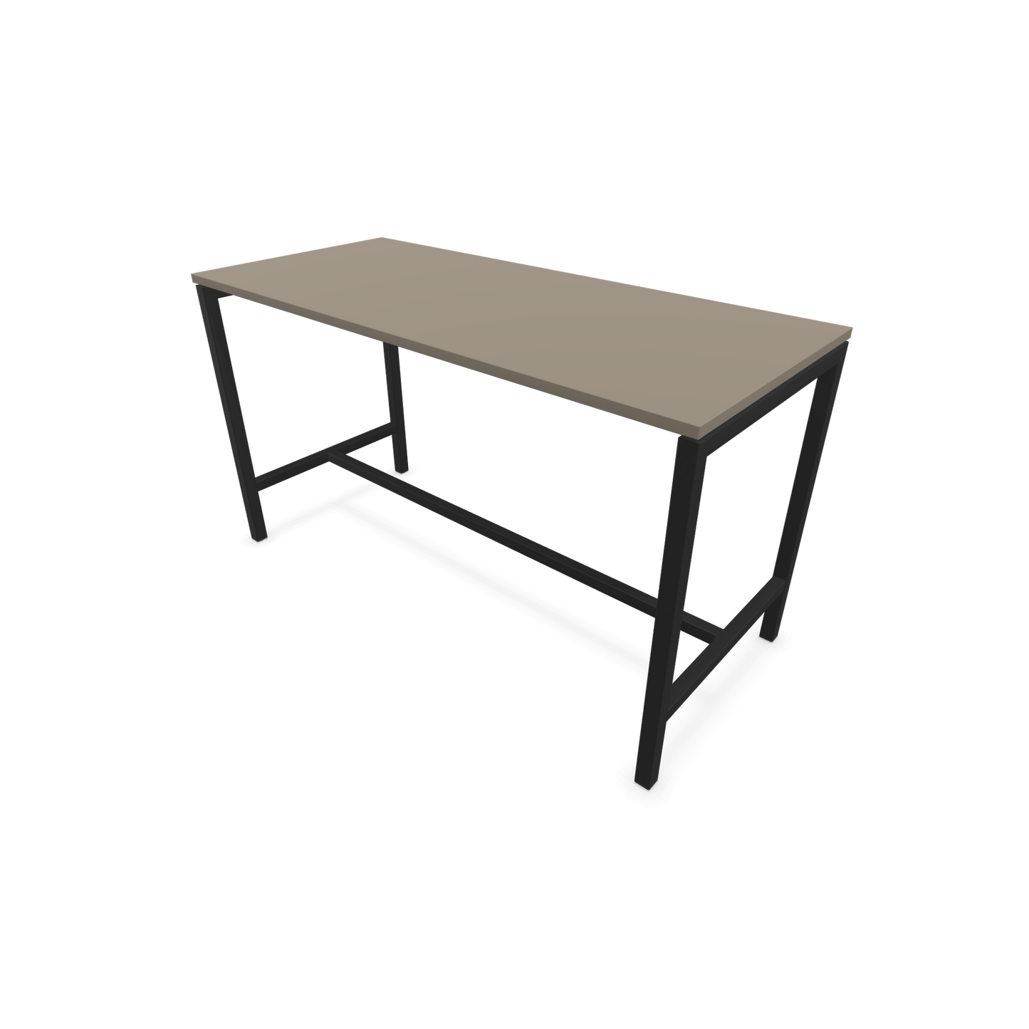 Narbutas Nova Hochtisch 900mm hoch - 1600x700mm - Gestell Schwarz - Tischplatte Cubanitgrau - 6020261