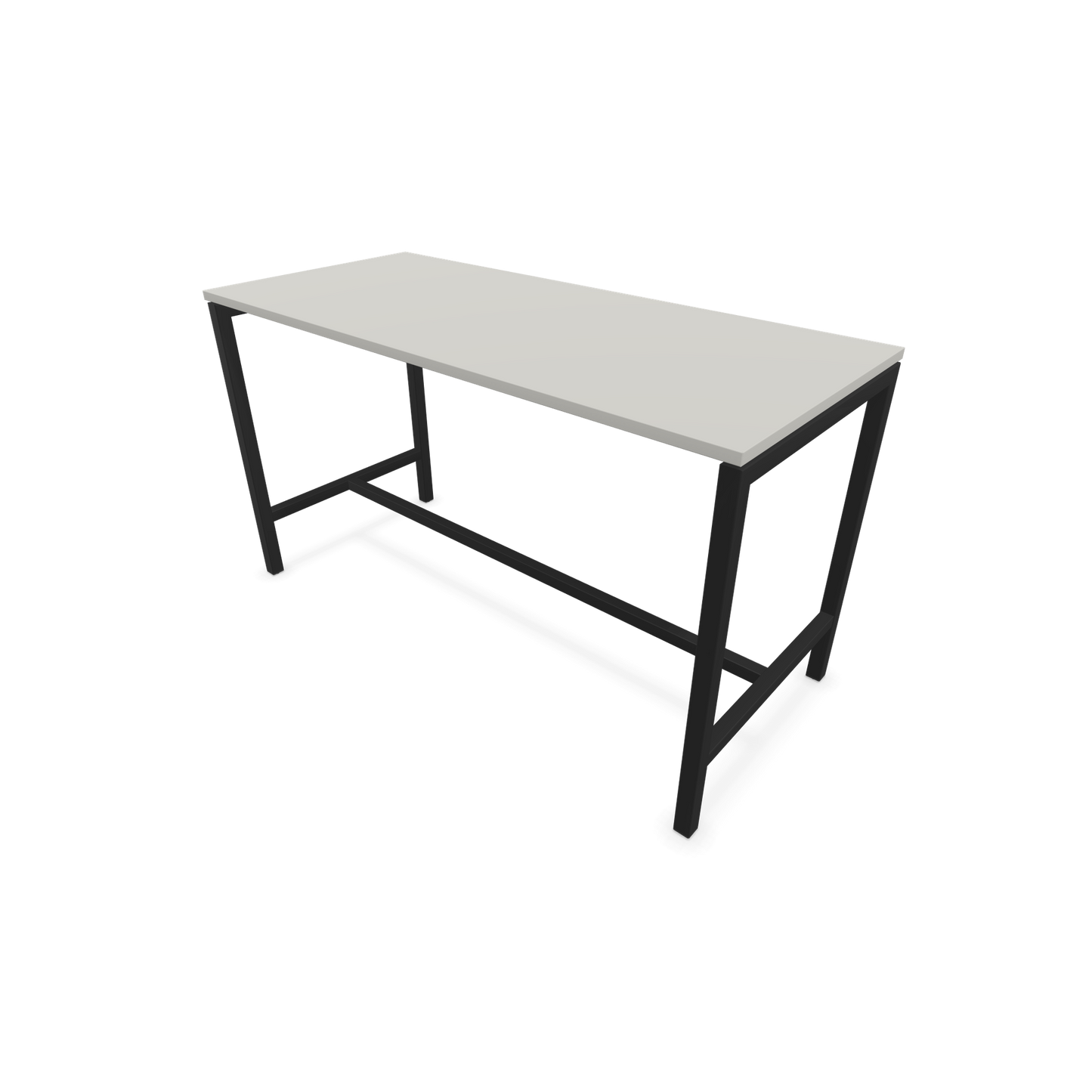 Narbutas Nova Hochtisch 900mm hoch - 1600x700mm - Gestell Schwarz - Tischplatte Perlgrau - 6020262