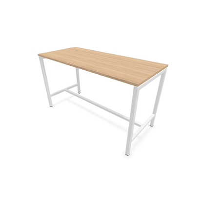 Narbutas Nova Hochtisch 900mm hoch - 1600x700mm - Gestell Weiss - Tischplatte Bernsteineichendekor - 6020264